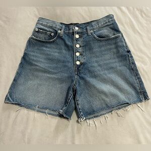Lucky Brand Traveler Shorts, Denim, High Waist, Button Fly, Size 10/30